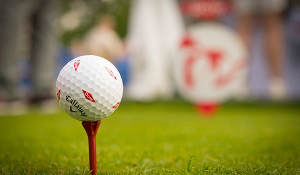 golf ball on a tee