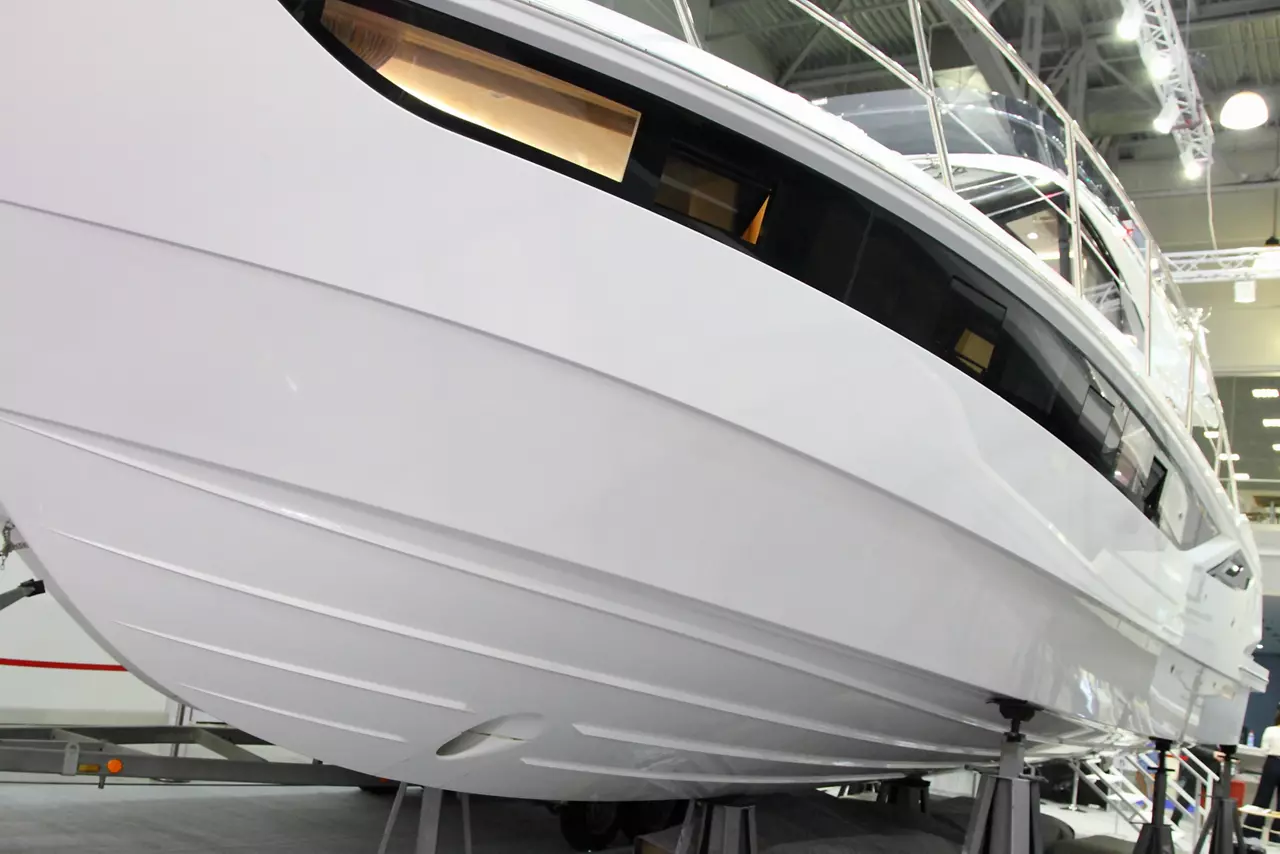Large white boat 